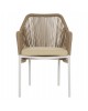ΠΟΛΥΘΡΟΝΑ ΑΛΟΥΜΙΝΙΟΥ HM5855.01 ΛΕΥΚΟ ΜΕ ΣΧΟΙΝΙ WICKER PE ΜΠΕΖ 56x66x82 εκ.