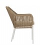 ΠΟΛΥΘΡΟΝΑ ΑΛΟΥΜΙΝΙΟΥ HM5855.01 ΛΕΥΚΟ ΜΕ ΣΧΟΙΝΙ WICKER PE ΜΠΕΖ 56x66x82 εκ.