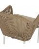 ΠΟΛΥΘΡΟΝΑ ΑΛΟΥΜΙΝΙΟΥ HM5855.01 ΛΕΥΚΟ ΜΕ ΣΧΟΙΝΙ WICKER PE ΜΠΕΖ 56x66x82 εκ.