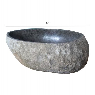ΝΙΠΤΗΡΑΣ STONE SINK ΛΑΞΕΥΜΕΝΗ ΠΕΤΡΑ ΓΚΡΙ ΧΡΩΜΑ 40x40x20Yεκ.HM7807
