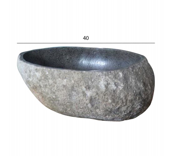 ΝΙΠΤΗΡΑΣ STONE SINK ΛΑΞΕΥΜΕΝΗ ΠΕΤΡΑ ΓΚΡΙ ΧΡΩΜΑ 40x40x20Yεκ.HM7807