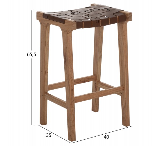 ΣΚΑΜΠΟ ΜΠΑΡ ΜΑΣΙΦ ΞΥΛΟ ΤEAK ΦΥΣΙΚΟ HM9382.01 40X35X65YΕΚ.