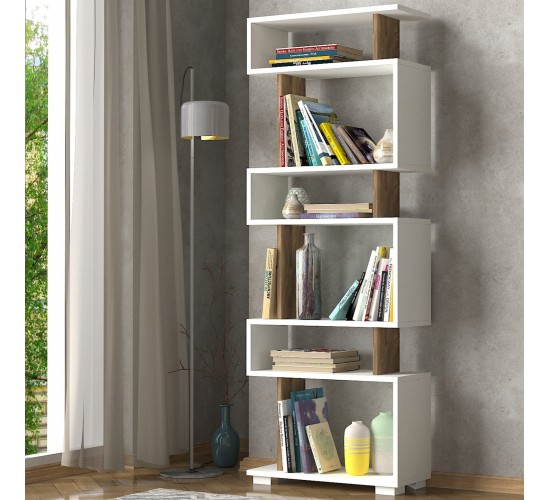 ΒΙΒΛΙΟΘΗΚΗ ΜΕΛΑΜΙΝΗΣ OWL ΚΑΡΥΔΙ ΜΕ ΛΕΥΚΟ 60x19,5x165Yεκ.HM8923.11