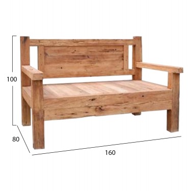 ΠΑΓΚΑΚΙ 3ΘΕΣΙΟ THREEWAY HM9454.01 ΑΝΑΚΥΚΛΩΜΕΝΑ ΞΥΛΑ ΜΙΧ 159,5x80x100Υεκ. 3θέσιο