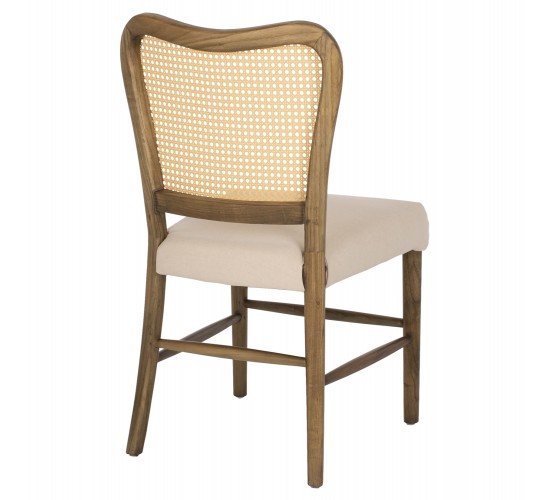 ΚΑΡΕΚΛΑ ΤΟΟΝ ΞΥΛΟ RATTAN ΥΦΑΣΜΑ HM9406.04 47x52x91,5Υεκ.