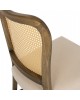 ΚΑΡΕΚΛΑ ΤΟΟΝ ΞΥΛΟ RATTAN ΥΦΑΣΜΑ HM9406.04 47x52x91,5Υεκ.