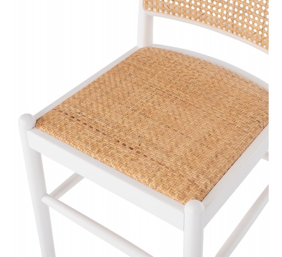 ΚΑΡΕΚΛΑ ΑΠΟ ΟΞΙΑ ΣΕ ΛΕΥΚΟ-RATTAN ΜΠΕΖ HM9407.03 43x50x87Yεκ.