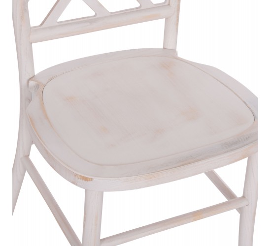 ΚΑΡΕΚΛΑ ΑΠΟ ΞΥΛΟ ΤΟΟΝ WHITE WASH 44.5x48x96Υεκ.HM9410.05