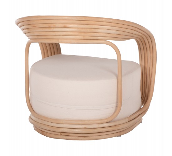 ΠΟΛΥΘΡΟΝΑ DUCHESS ΑΠΟ RATTAN ΦΥΣΙΚΟ ΜΕ ΜΑΞΙΛΑΡΙ HM9478 81x59x70 εκ.