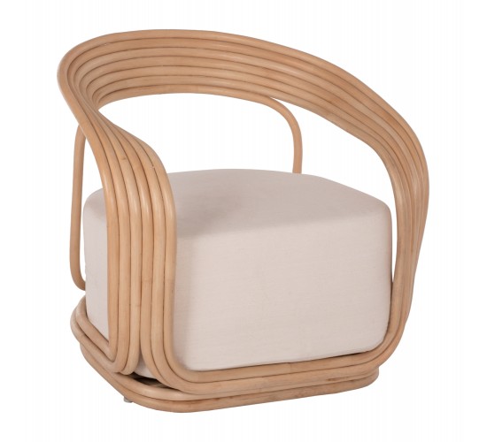 ΠΟΛΥΘΡΟΝΑ DUCHESS ΑΠΟ RATTAN ΦΥΣΙΚΟ ΜΕ ΜΑΞΙΛΑΡΙ HM9478 81x59x70 εκ.