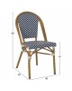 ΚΑΡΕΚΛΑ BAMBOO LOOK ΜΑΥΡΟ-ΛΕΥΚΟ HM5860.01 46x56x88Y εκ.