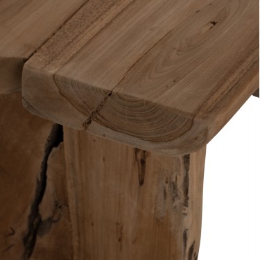 ΠΑΓΚΑΚΙ YEDI HM9347 ΑΠΟ ΜΑΣΙΦ ΞΥΛΟ TEAK ΦΥΣΙΚΟ 80X40X44Y εκ.