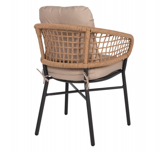 ΠΟΛΥΘΡΟΝΑ ΑΛΟΥΜΙΝΙΟΥ DARK GREY ΕΠΑΓΓΕΛΜ. RATTAN ΜΑΞΙΛΑΡΙ ΜΠΕΖ 57x61x74Yεκ.HM5863.01