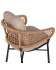 ΠΟΛΥΘΡΟΝΑ ΑΛΟΥΜΙΝΙΟΥ DARK GREY ΕΠΑΓΓΕΛΜ. RATTAN ΜΑΞΙΛΑΡΙ ΜΠΕΖ 57x61x74Yεκ.HM5863.01