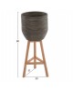 ΓΛΑΣΤΡΑ ΑΠΟ RATTAN ΚΑΙ BAMBOO HM7815 31x30x80Yεκ. ΦΥΣΙΚΟ - ΠΡΑΣΙΝΟ