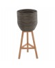 ΓΛΑΣΤΡΑ ΑΠΟ RATTAN ΚΑΙ BAMBOO HM7815 31x30x80Yεκ. ΦΥΣΙΚΟ - ΠΡΑΣΙΝΟ