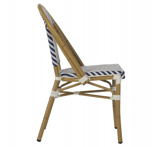 ΚΑΡΕΚΛΑ BAMBOO LOOK ΜΠΛΕ-ΛΕΥΚΟ HM5860.02 46x56x88Y εκ.