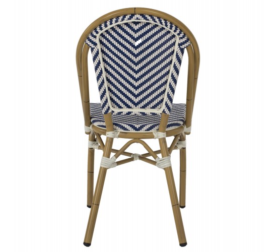 ΚΑΡΕΚΛΑ BAMBOO LOOK ΜΠΛΕ-ΛΕΥΚΟ HM5860.02 46x56x88Y εκ.