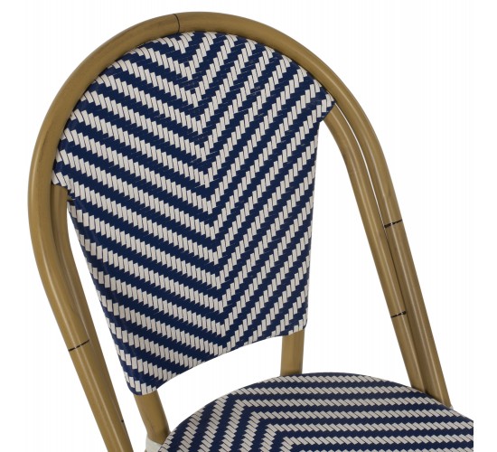 ΚΑΡΕΚΛΑ BAMBOO LOOK ΜΠΛΕ-ΛΕΥΚΟ HM5860.02 46x56x88Y εκ.