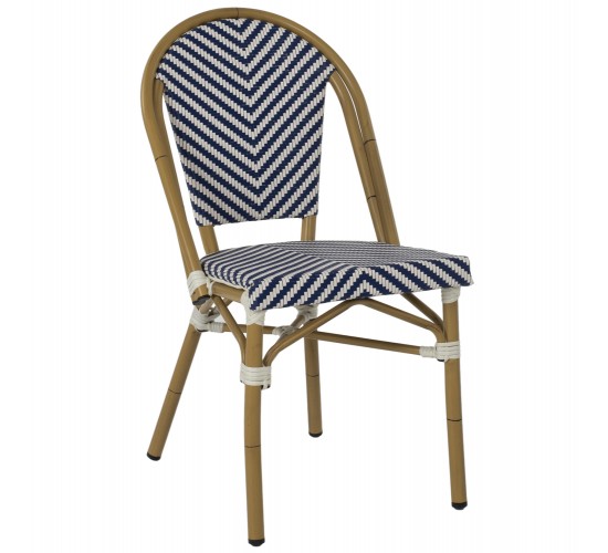 ΚΑΡΕΚΛΑ BAMBOO LOOK ΜΠΛΕ-ΛΕΥΚΟ HM5860.02 46x56x88Y εκ.