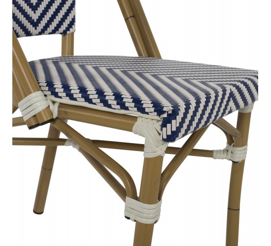 ΚΑΡΕΚΛΑ BAMBOO LOOK ΜΠΛΕ-ΛΕΥΚΟ HM5860.02 46x56x88Y εκ.