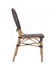 ΚΑΡΕΚΛΑ ΑΛΟΥΜΙΝΙΟΥ BAMBOO LOOK ΜΕ ΚΑΦΕ PE RATTAN HM5925.01 47x58x95Yεκ.