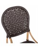 ΚΑΡΕΚΛΑ ΑΛΟΥΜΙΝΙΟΥ BAMBOO LOOK ΜΕ ΚΑΦΕ PE RATTAN HM5925.01 47x58x95Yεκ.