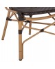 ΚΑΡΕΚΛΑ ΑΛΟΥΜΙΝΙΟΥ BAMBOO LOOK ΜΕ ΚΑΦΕ PE RATTAN HM5925.01 47x58x95Yεκ.