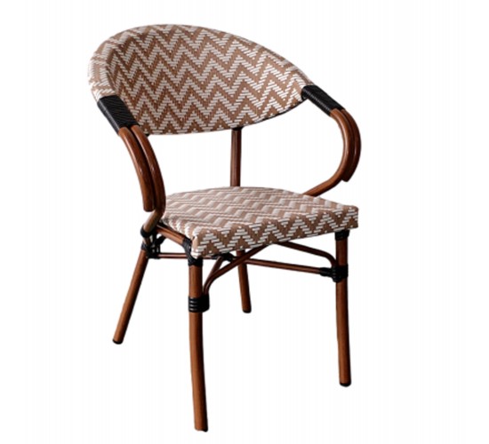 ΠΟΛΥΘΡΟΝΑ BAMBOO LOOK HM5861.02 ΚΑΦΕ-ΛΕΥΚΟ 59x56x82Yεκ.