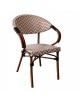 ΠΟΛΥΘΡΟΝΑ BAMBOO LOOK HM5861.02 ΚΑΦΕ-ΛΕΥΚΟ 59x56x82Yεκ.
