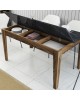 ΤΡΑΠΕΖΙ STANDARD HM9507.05 ΜΕΛΑΜΙΝΗ ΚΑΡΥΔΙ-ΜΑΥΡΟ ΜΑΡΜΑΡΟ ΜΕ ΑΠΟΘ.ΧΩΡΟ 145x88x75Yεκ.