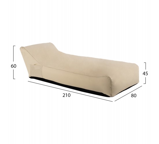 ΠΟΥΦ TANEA HM5807.01 ΜΠΕΖ ΜΕ UV PROTECTION 80x210x45-60 εκ.
