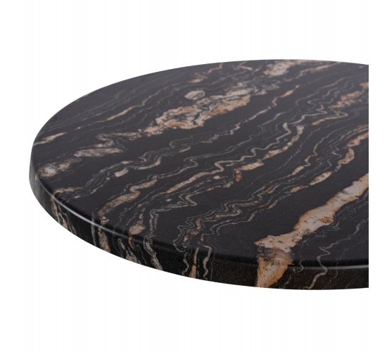 ΕΠΙΦΑΝΕΙΑ ΤΡΑΠΕΖΙΟΥ ΣΤΡΟΓΓΥΛΗ 5787 WERZALIT Φ60 BLACK GOLD MARBLE HM5227.15