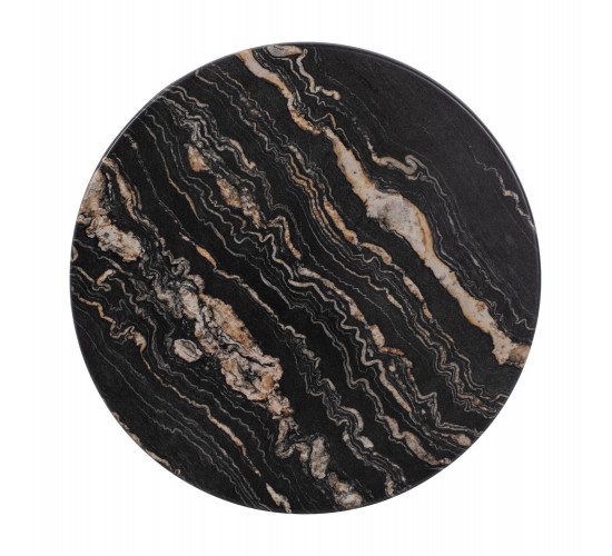 ΕΠΙΦΑΝΕΙΑ ΤΡΑΠΕΖΙΟΥ ΣΤΡΟΓΓΥΛΗ 5787 WERZALIT Φ60 BLACK GOLD MARBLE HM5227.15