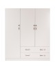 ΝΤΟΥΛΑΠΑ 3ΦΥΛΛΗ CARLY HM384.05 ΜΕ ΔΥΟ ΣΥΡΤΑΡΙΑ ΛΕΥΚΗ 150X55Χ180Υεκ. 3φυλλη