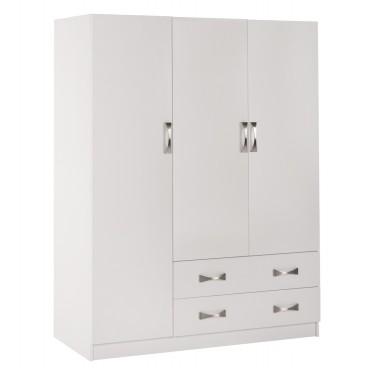ΝΤΟΥΛΑΠΑ 3ΦΥΛΛΗ CARLY HM384.05 ΜΕ ΔΥΟ ΣΥΡΤΑΡΙΑ ΛΕΥΚΗ 150X55Χ180Υεκ. 3φυλλη