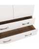 ΝΤΟΥΛΑΠΑ 3ΦΥΛΛΗ CARLY HM384.05 ΜΕ ΔΥΟ ΣΥΡΤΑΡΙΑ ΛΕΥΚΗ 150X55Χ180Υεκ. 3φυλλη