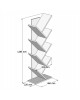 ΒΙΒΛΙΟΘΗΚΗ LIANA ΜΕΛΑΜΙΝΗΣ ΛΕΥΚΟ 46x22x128,5Yεκ.HM9028.13