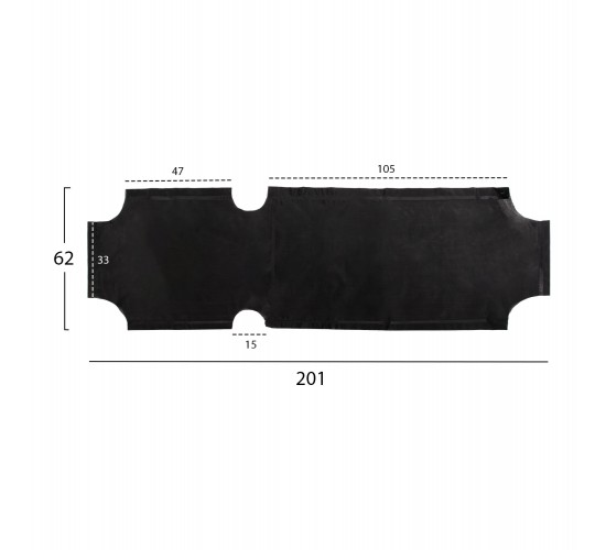 ΠΑΝΙ TEXTILENE 600gr/m2 2X1 ΑΝΤΑΛΛΑΚΤΙΚΟ ΞΑΠΛΩΣΤΡΑΣ HM5072.90 ΜΑΥΡΟ