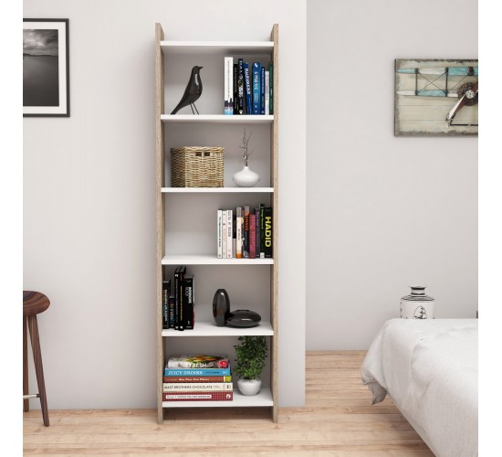 ΒΙΒΛΙΟΘΗΚΗ ΜΕΛΑΜΙΝΗΣ SONΟMA-ΛΕΥΚΟ HM9226.12 48,5x22x160Υ εκ.