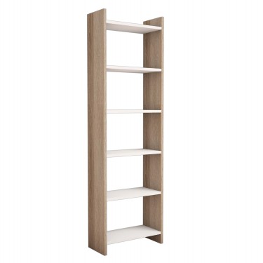ΒΙΒΛΙΟΘΗΚΗ CLASSIKER HM9226.12 ΜΕΛΑΜΙΝΗΣ SONΟMA-ΛΕΥΚΟ 48,5x22x160Υεκ.