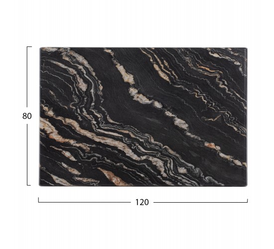 ΕΠΙΦΑΝΕΙΑ ΤΡΑΠΕΖΙΟΥ ΟΡΘΟΓΩΝΙΑ 5787 WERZALIT 120X80εκ. BLACK GOLD MARBLE HM5630.15