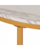 ΤΡΑΠΕΖΙ ΣΑΛΟΝΙΟΥ HM9420.01 WHITE MARBLE ΜΕΛΑΜΙΝΗ-ΧΡΥΣΗ ΜΕΤΑΛΛΙΚΗ ΒΑΣΗ Φ80x48,5Yεκ.