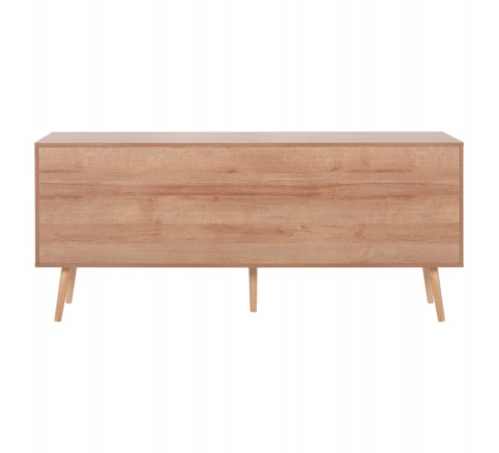 ΜΠΟΥΦΕΣ COLM HM9440.11 ΜΕΛΑΜΙΝΗΣ & ΣΥΝΘΕΤΙΚΟ RATTAN ΣΤΙΣ 4 ΠΟΡΤΕΣ 160x39,5x71Yεκ.