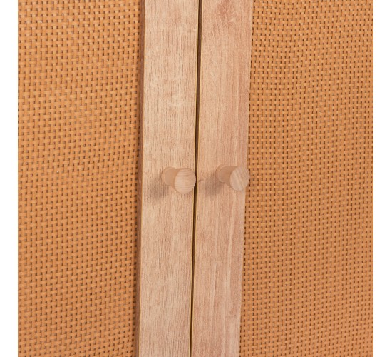 ΜΠΟΥΦΕΣ COLM HM9440.11 ΜΕΛΑΜΙΝΗΣ & ΣΥΝΘΕΤΙΚΟ RATTAN ΣΤΙΣ 4 ΠΟΡΤΕΣ 160x39,5x71Yεκ.