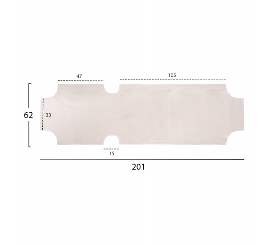 ΠΑΝΙ TEXTILENE 600gr/m2 2X1 ΑΝΤΑΛΛΑΚΤΙΚΟ ΞΑΠΛΩΣΤΡΑΣ HM5072.03 ΛΕΥΚΟ 200x62 εκ.