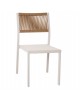ΚΑΡΕΚΛΑ ΑΛΟΥΜΙΝΙΟΥ ΛΕΥΚΗ ΜΠΕΖ RATTAN & TEXTLINE HM5921.02 46x55,5x83 εκ.