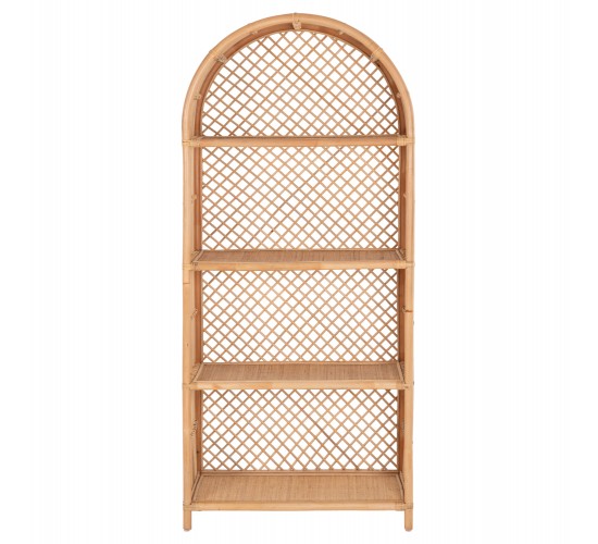 ΒΙΒΛΙΟΘΗΚΗ SIMOK HM9552 ΑΠΟ ΦΥΣΙΚΟ RATTAN ΣΕ ΦΥΣΙΚΟ ΧΡΩΜΑ 80x40x182Υεκ.