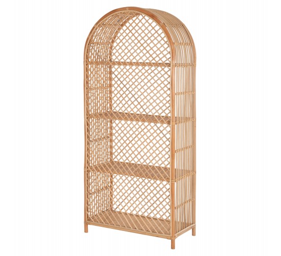 ΒΙΒΛΙΟΘΗΚΗ SIMOK HM9552 ΑΠΟ ΦΥΣΙΚΟ RATTAN ΣΕ ΦΥΣΙΚΟ ΧΡΩΜΑ 80x40x182Υεκ.