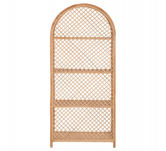 ΒΙΒΛΙΟΘΗΚΗ SIMOK HM9552 ΑΠΟ ΦΥΣΙΚΟ RATTAN ΣΕ ΦΥΣΙΚΟ ΧΡΩΜΑ 80x40x182Υεκ.